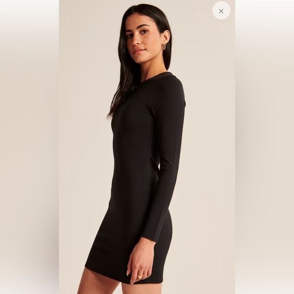 ABERCROMBIE Asymmetrical One-Shoulder Ponte Mini Dress NWT - Picture 3 of 9